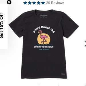 Women's Life is Good - Put My Foot Down Crusher Tee